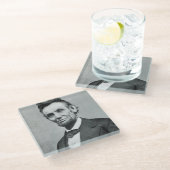 Abeリンカーン1のポートレート ガラスコースター (アングル)