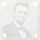 Abeリンカーン1のポートレート ガラスコースター (裏面)