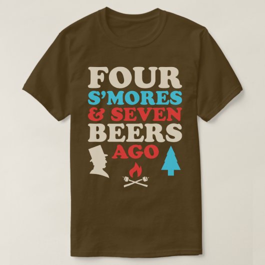 Abe Lincoln飲む4つのスモールと7ビールA Tシャツ (デザイン正面)
