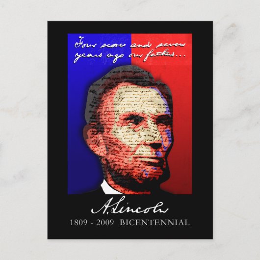 Abe Lincoln - 200年 ポストカード (正面)