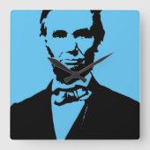 ABE LINCOLN (2) スクエア壁時計 (正面)