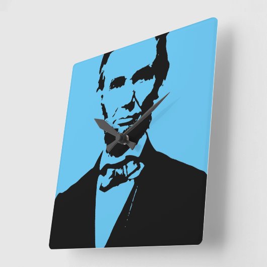 ABE LINCOLN (2) スクエア壁時計 (傾斜)