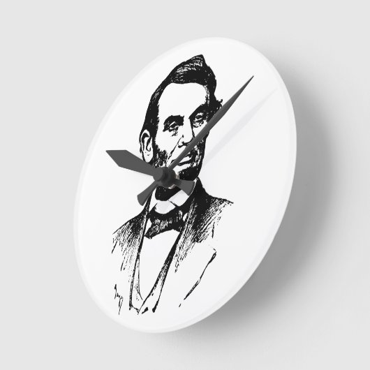 ABE LINCOLN (3) ラウンド壁時計 (傾斜)