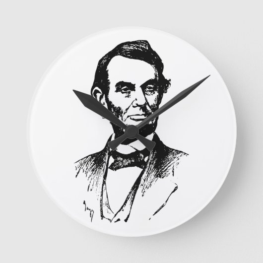 ABE LINCOLN (3) ラウンド壁時計 (正面)