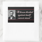 Abe Lincoln A家が分裂した 長方形シール (バッグ)