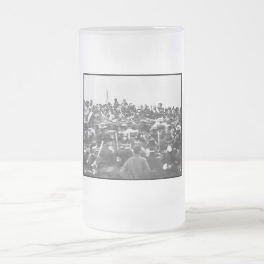 Abe Lincoln Gettysburg住所:内戦の終結 フロストグラスビールジョッキ (中央)