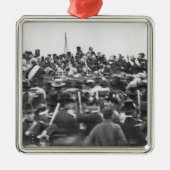 Abe Lincoln Gettysburg住所:内戦の終結 メタルオーナメント (正面)