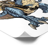 Abe Lincoln Murica T- 7月おもしろいの4th Usa Fl ポスター (角)