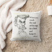 Abe Lincoln & "On つる Tight"有名な引用文 クッション (ブランケット)