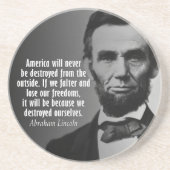 Abe Lincoln Quotation on Freedom コースター (正面)
