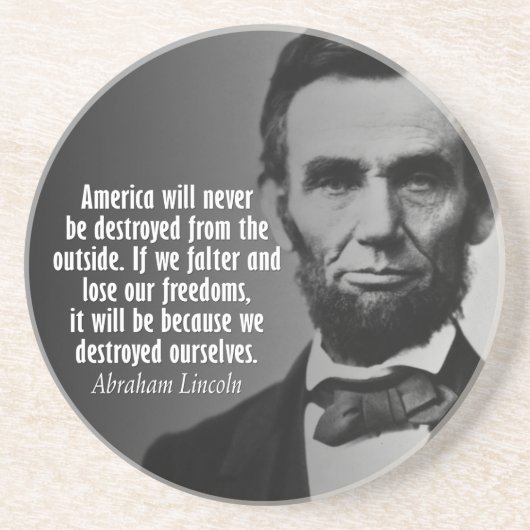 Abe Lincoln Quotation on Freedom コースター (正面)