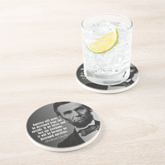 Abe Lincoln Quotation on Freedom コースター (側面)