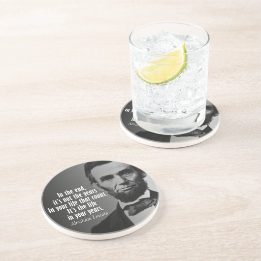 Abe Lincoln Quotation on Life コースター (側面)