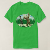 ABE Lincoln Sasquatch Hunter Bigfoot Tシャツ (デザイン正面)