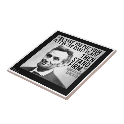 Abe Lincoln & "Stand Firm"引用文 タイル (側面)