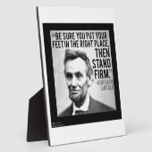 Abe Lincoln & "Stand Firm"引用文 フォトプラーク (側面)