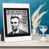 Abe Lincoln & "Stand Firm"引用文 フォトプラーク (側面)