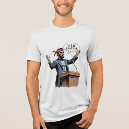 Abe Lincoln: "USA! USA! USA!" トライブレンドＴシャツ