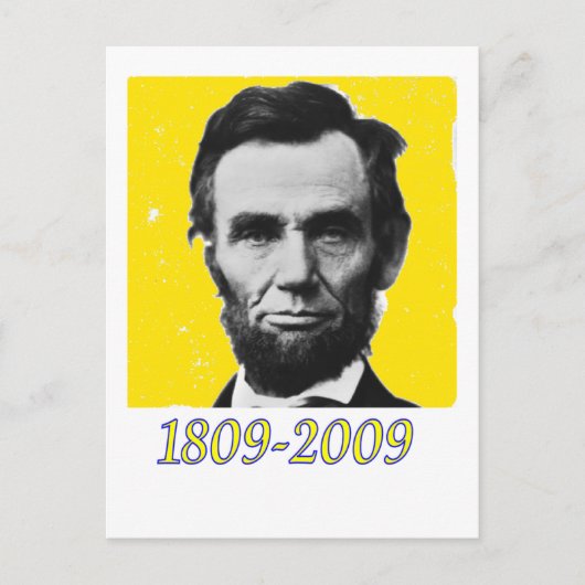 Abe Lincoln YELLOW 1809 2009 ポストカード (正面)