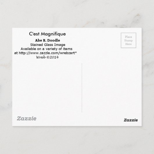 Abe R Doodle - Zee Artiste ポストカード (裏面)