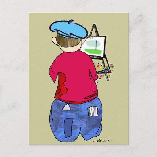 Abe R Doodle - Zee Artiste ポストカード (正面)