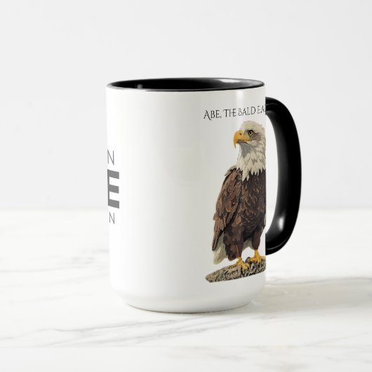 Abe the Bald Eagle Mug マグカップ (正面右)