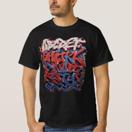 abecedario de graffiti Camiseta Tシャツ