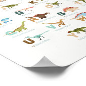 Abecedario Dinossuros （ポルトガル語） ポスター (角)