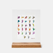 ABECEDARIO LENGUA DE SIGNOS アクリルサイン (正面)