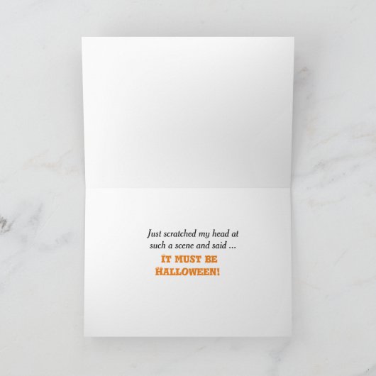 Abeilles et citrouilles au Halloween カード (内部)