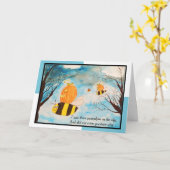 Abeilles et citrouilles au Halloween カード (黄色い花)