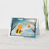 Abeilles et citrouilles au Halloween カード (正面)