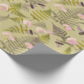 Abejas y hojas de helecho ラッピングペーパー (角)