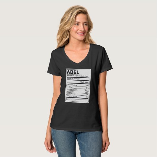 Abel Nutrition Information Problem Solving懸命Wo Tシャツ (正面フル)