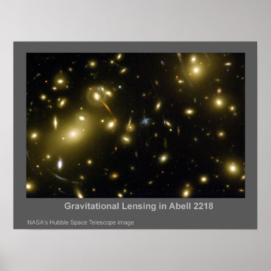 Abell 2218のポスターでの重力レンズ ポスター (正面)