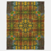 Abenakiの天然森林精神の曼荼羅 フリースブランケット (正面)