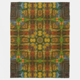 Abenakiの天然森林精神の曼荼羅 フリースブランケット