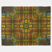 Abenakiの天然森林精神の曼荼羅 フリースブランケット (正面(横))