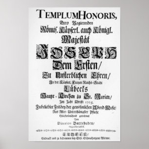 Abendmusikのタイトルページ, 1705 ポスター