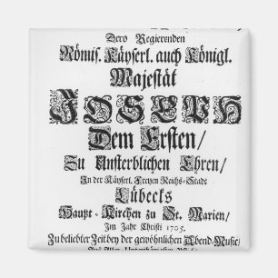 AbendmusikのTitlepage、1705年 マグネット