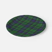 Abercrombieの一族のタータンチェック格子縞の紙皿 ペーパープレート (アングル)