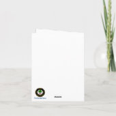 Abercrombieクレスト/タータンチェックとロビンのパーソナライズされたクリスマス カード (裏面)