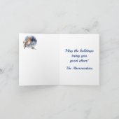 Abercrombieクレスト/タータンチェックとロビンのパーソナライズされたクリスマス カード (内部)