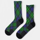 Abercrombie Blue Green Tartan Plaid Scottish ソックス (左)