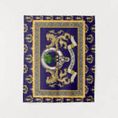 Abercrombie Clan Badge Personalized Blue タペストリー (正面)