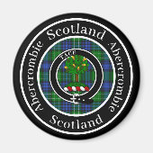 Abercrombie Clan Badge & Tartan マグネット (正面)
