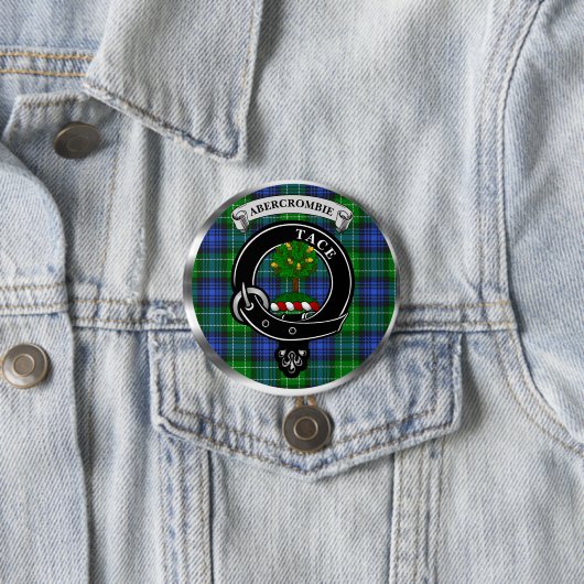 Abercrombie Clan Badge & Tartan Button 缶バッジ (インサイチュ)
