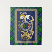 Abercrombie Clan Badge & Tartan Personalized タペストリー (正面)