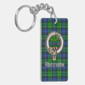 Abercrombie Clan Badge/Tartan Rectangle キーホルダー (正面左)