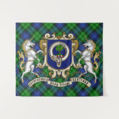 Abercrombie Clan Badge & Tartan Tapestry タペストリー (正面(横))